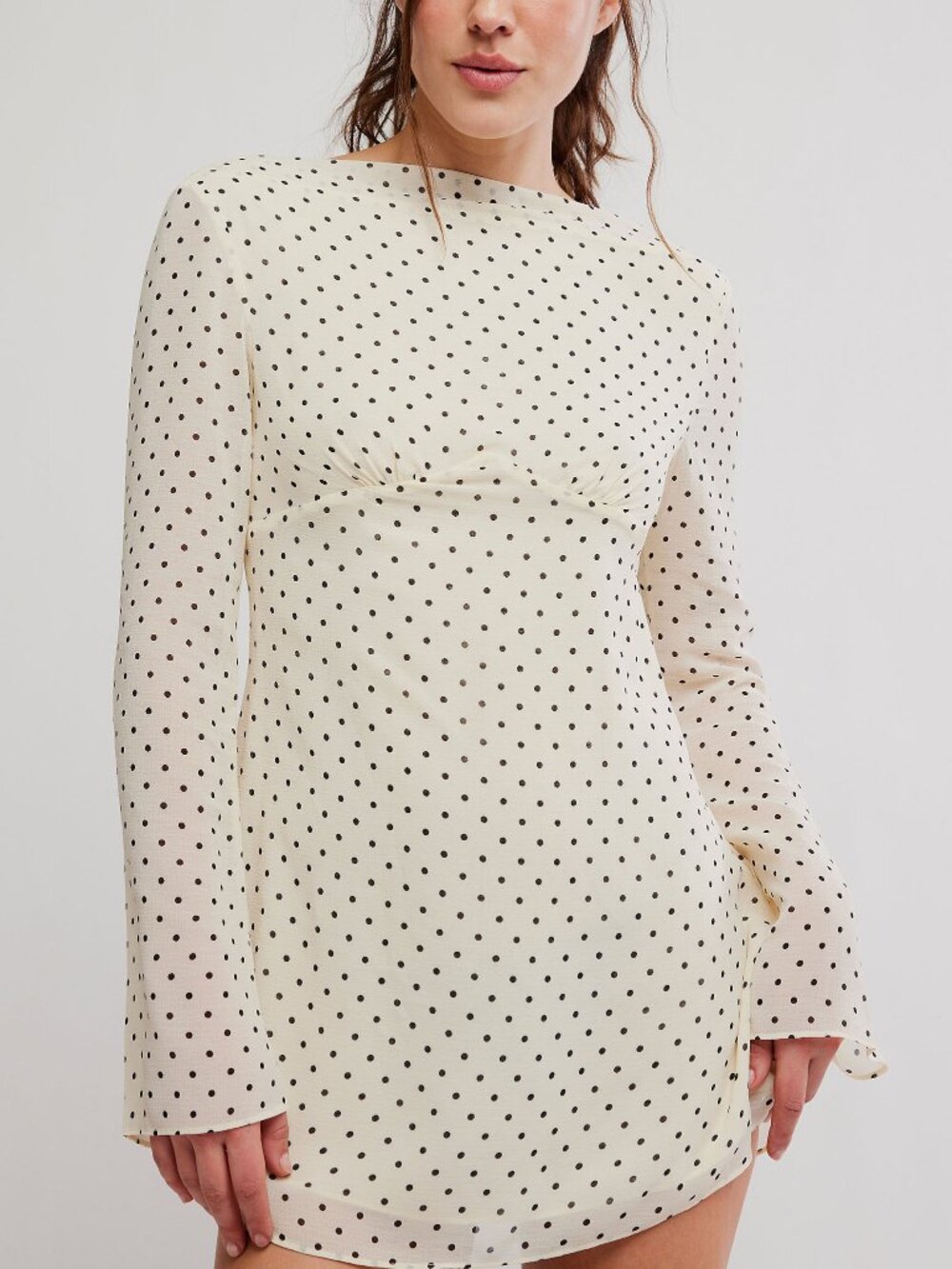 🆕 FREE PEOPLE Jolie Printed Mini Dress / Dot Mix Combo